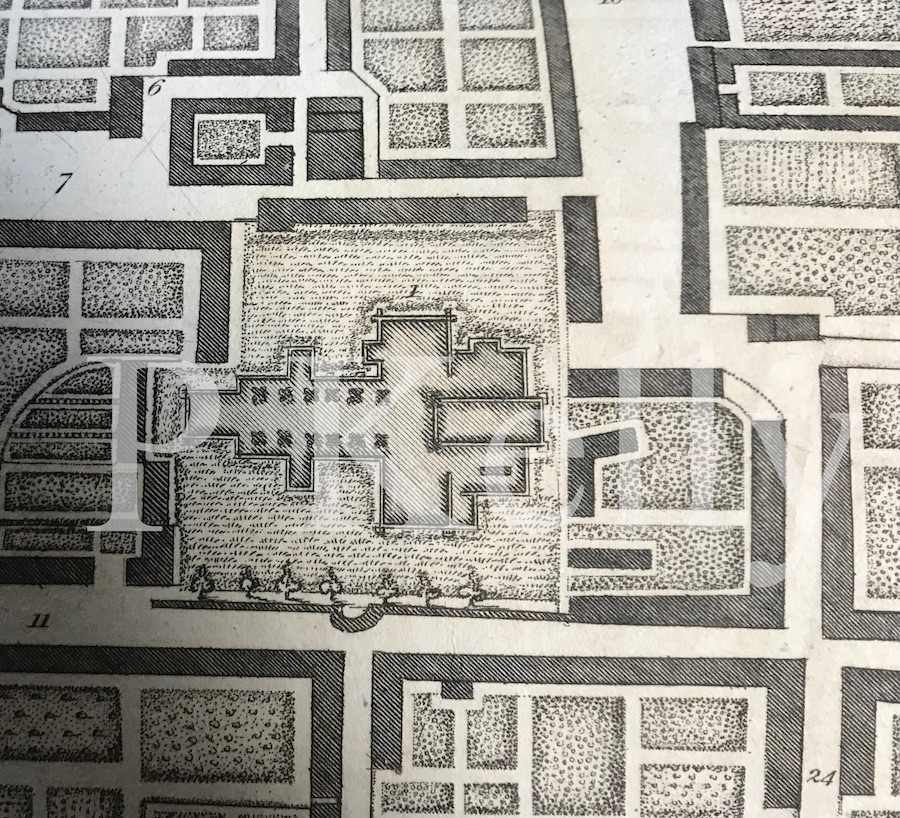 Map of Wimborne Dorset. Hutchins.
